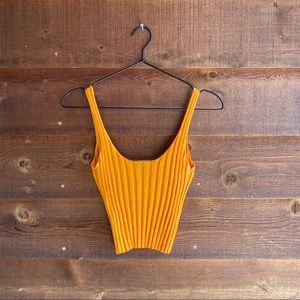 NWOT Forever 21 orange crop tank sz S